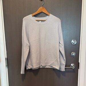 Athleta Light Gray Wool Blend Knit Top